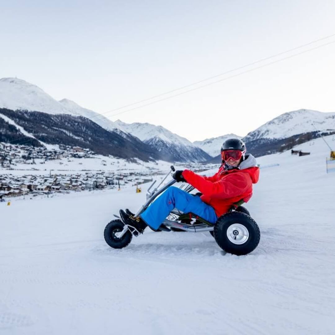 discese con snowkart a Livigno - Ski Area Valandrea - Livigno